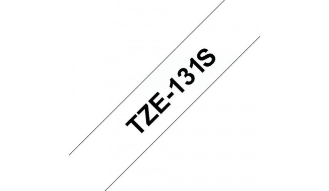 Brother TZE131S label-making tape Black on transparent TZe