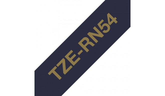 Brother TZE-RN54 label-making tape Gold on navy