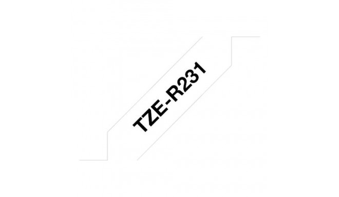 Brother TZE-R231 label-making tape Black on white