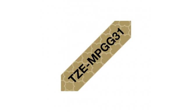 Brother TZE-MPGG31 label-making tape Black on gold