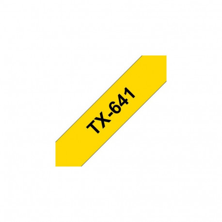 Brother TX-641 label-making tape Black on yellow