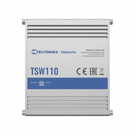 Teltonika TSW110 Unmanaged Gigabit Ethernet (10/100/1000) Power over Ethernet (PoE) Blue, Grey