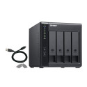 QNAP TR-004 storage drive enclosure HDD/SSD enclosure Black 2.5/3.5&quot;