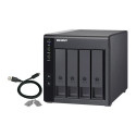 QNAP TR-004 storage drive enclosure HDD/SSD enclosure Black 2.5/3.5&quot;