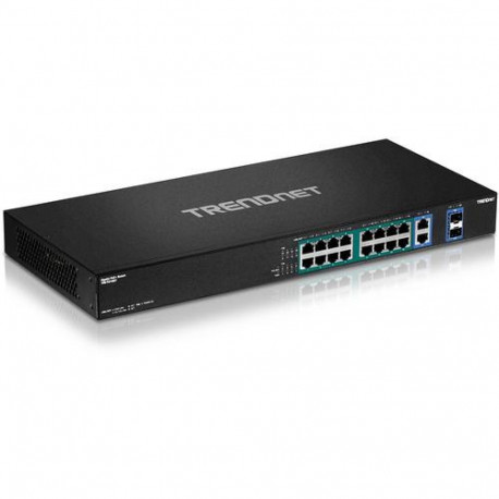 Trendnet TPE-TG182F v1.0R Unmanaged Gigabit Ethernet (10/100/1000) Power over Ethernet (PoE) 1U Blac