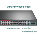 TP-Link 24-Port 10/100Mbps + 2-Port Gigabit Unmanaged PoE+ Switch