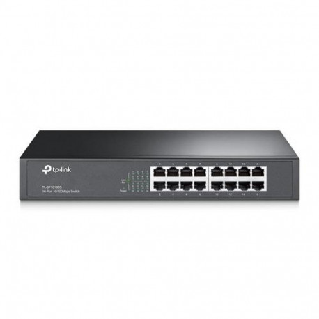 TP-Link TL-SF1016DS network switch Unmanaged Fast Ethernet (10/100) 1U Black