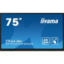 iiyama TE7512MIS-B3AG Signage Display Kiosk design 190.5 cm (75&quot;) LCD Wi-Fi 400 cd/m² 4K Ul