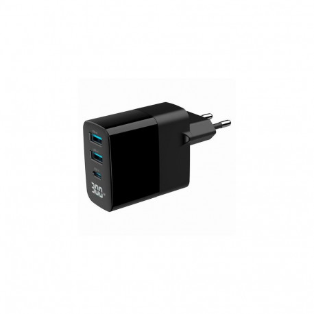 Gembird TA-UC-PDQC30LCD-BK-02 mobile device charger Universal Black AC Fast charging Indoor