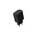 Gembird TA-UC-2A12-01-BK mobile device charger Universal White AC Indoor