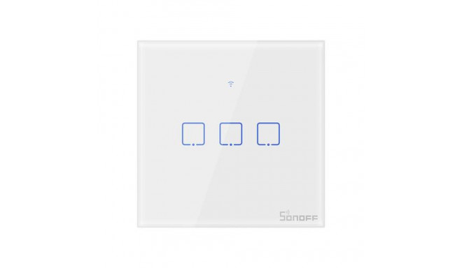 Sonoff T0EU3C light switch Tempered glass, Polycarbonate (PC) White