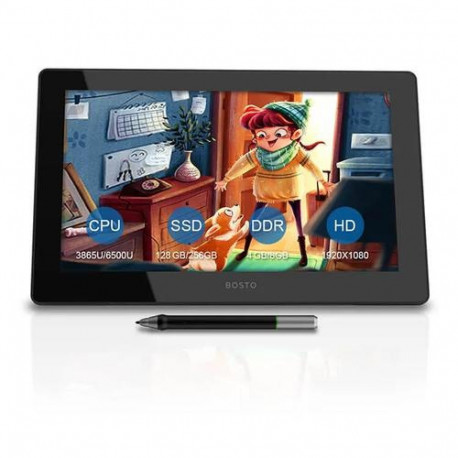 BOSTO Studio 16HD graphic tablet Black 5080 lpi 345 x 195 mm USB