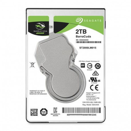 Seagate Barracuda 2.5" internal hard drive 2 TB 5400 RPM 128 MB 2.5" Serial ATA II