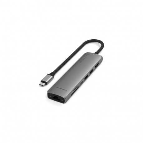 Satechi ST-P7SM interface hub USB Type-C 10000 Mbit/s Grey
