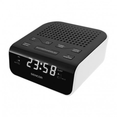 Sencor SRC 136 WH radio Clock Digital Black, White