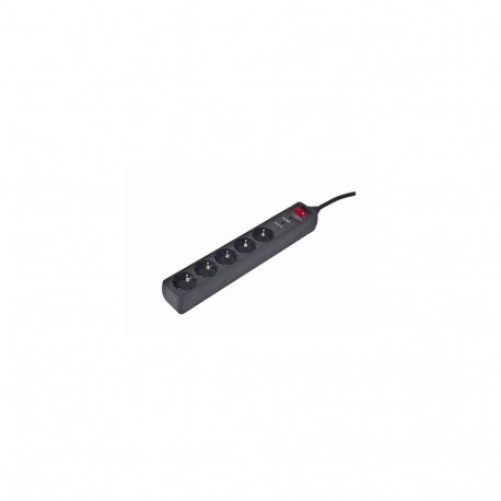 Gembird SPG5-C-5 surge protector Black 5 AC outlet(s) 1.5 m