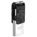 Silicon Power Mobile C31 USB flash drive 64 GB USB Type-A / USB Type-C 3.2 Gen 1 (3.1 Gen 1) Black, 
