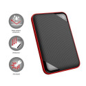 Silicon Power Armor A62 external hard drive 2 TB Black, Red