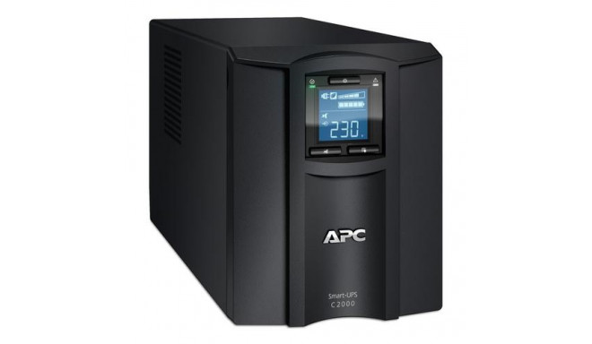 APC Smart-UPS C, Line Interactive, 2000VA, Tower, 230V, 6x IEC C13+1x IEC C19 outlets, USB and Seria