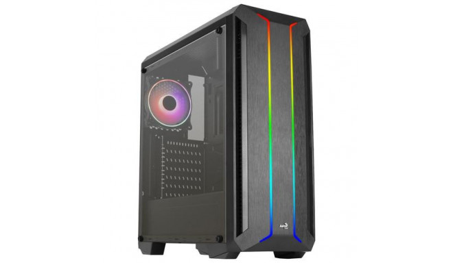 Aerocool SKYLINEV2BK PC ATX Case Dual Front Panel LED ARGB Fan ARGB 12cm Black