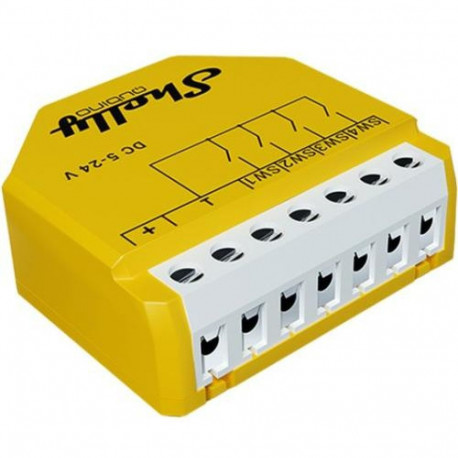 Shelly Qubino Wave i4 DC Smart switch Yellow