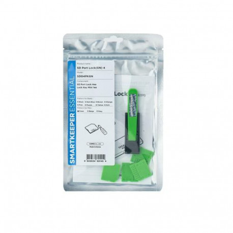 Smartkeeper SD04PKGN port blocker SD card Green Plastic 1 pc(s)
