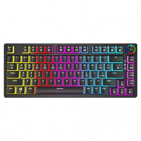 Savio SAVGK-PHENIX RED PUDDING keyboard Gaming USB + RF Wireless + Bluetooth QWERTY US English Black