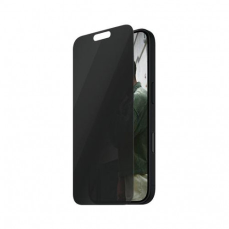 PanzerGlass SAFE. by ® 2-Way Privacy Screen Protector iPhone 16 | 15 | Ultra-Wide Fit