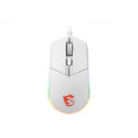 MSI CLUTCH GM11 WHITE Gaming Mouse '2-Zone RGB, upto 5000 DPI, 6 Programmable button, Symme