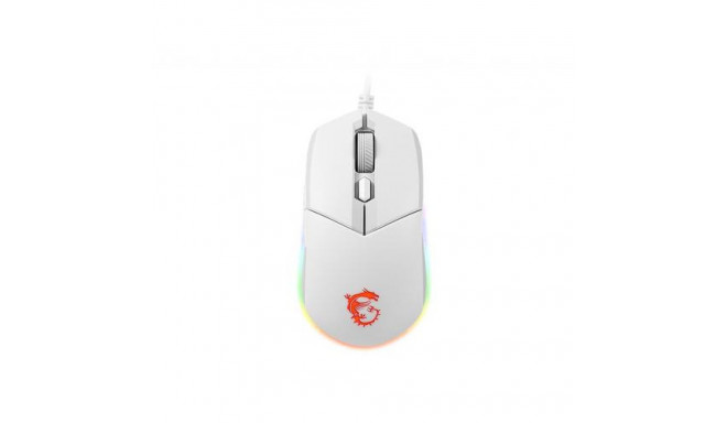 MSI CLUTCH GM11 WHITE Gaming Mouse '2-Zone RGB, upto 5000 DPI, 6 Programmable button, Symme