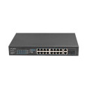 Lanberg RSFE-16P-2C-150 network switch Unmanaged Gigabit Ethernet (10/100/1000) Power over Ethernet 