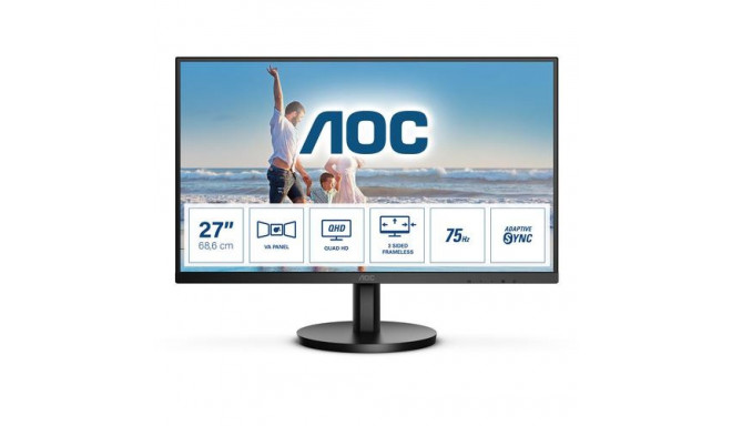 AOC Q27B3MA LED display 68.6 cm (27&quot;) 2560 x 1440 pixels Quad HD Black