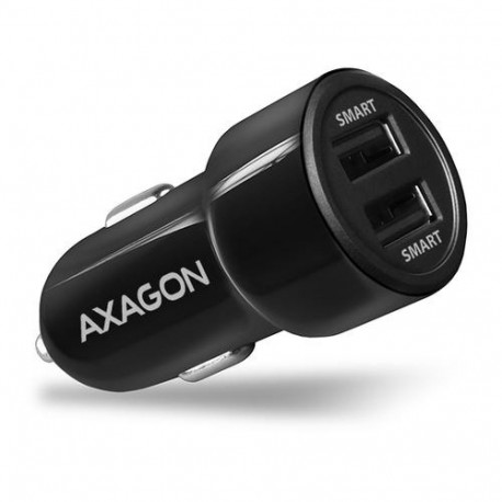 Axagon PWC-5V5 SMART Car charger 24W, 2x USB-A port, 5V/2.4A + 5V/2.4A