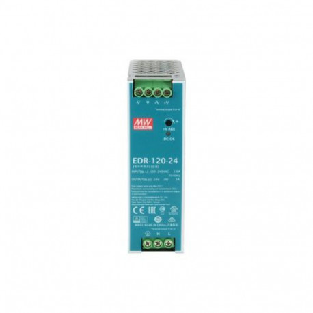 LevelOne 24V DC Industrial Power Supply, 120W, DIN-Rail