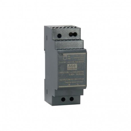 LevelOne 24V DC Industrial Power Supply, 30W, DIN-Rail