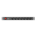 Lanberg PDU-07F-0200-IEC-BK power distribution unit (PDU) 7 AC outlet(s) 1U Black