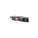 Lanberg PDU-05F-0200-BK power distribution unit (PDU) 5 AC outlet(s) 1U Black