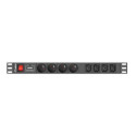 Lanberg PDU-04E04I-0200-IEC-BK power distribution unit (PDU) 4 AC outlet(s) 1U Black
