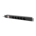 Lanberg PDU-05E-0200-IEC-BK power distribution unit (PDU) 5 AC outlet(s) 1U Black