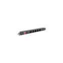Lanberg PDU-05F-0200-BK power distribution unit (PDU) 5 AC outlet(s) 1U Black