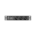 Lanberg PDU-03F-0200-BK power distribution unit (PDU) 3 AC outlet(s) 1U Black