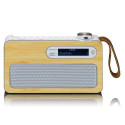Lenco PDR-040 Personal Analog &amp; digital Bamboo, White