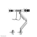 Neomounts NM-D775DXSILVER Monitor arm 10-32&quot; - gas spring - Topfix - 180°-stop