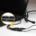 StarTech.com Headset adapter for headsets with separate headphone / microphone plugs - 3.5mm 4 posit