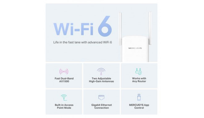 Mercusys AX1500 Wi-Fi 6 Range Extender