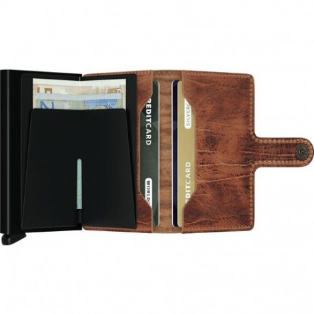 Secrid Miniwallet Dutch Martin Wallet Brown Aluminium, Leather