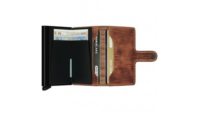 Secrid Miniwallet Dutch Martin Wallet Brown Aluminium, Leather