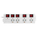 LogiLink LPS252 power extension 1.5 m 4 AC outlet(s) Indoor White