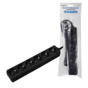 LogiLink LPS238B power extension 1.5 m 6 AC outlet(s) Indoor Black