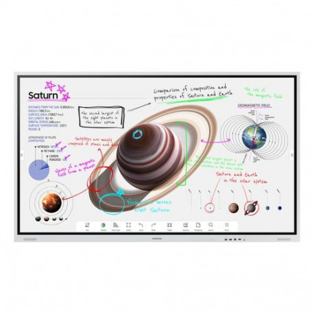 Samsung WM85B interactive whiteboard 2.16 m (85") 3840 x 2160 pixels Touchscreen Grey, Whit